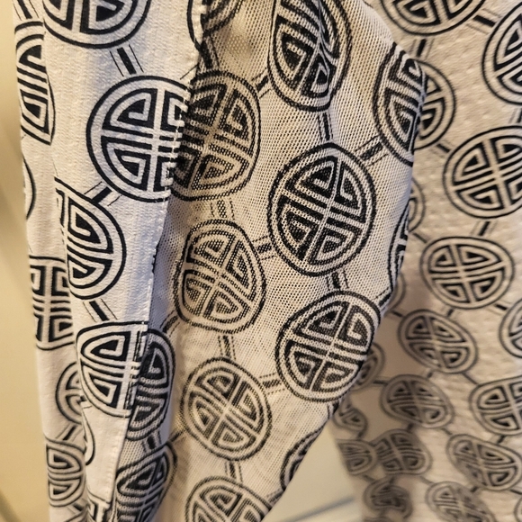 IBKUL Black & White Quarter Zip Lightweight Long Sleeve Shirt Size XL - Picture 3 of 6